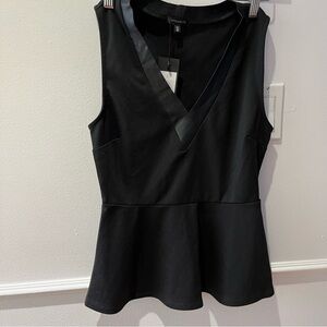 New Dynamite black péplum top